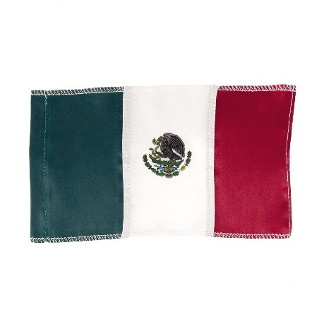 banderas de tela con soporte de madera